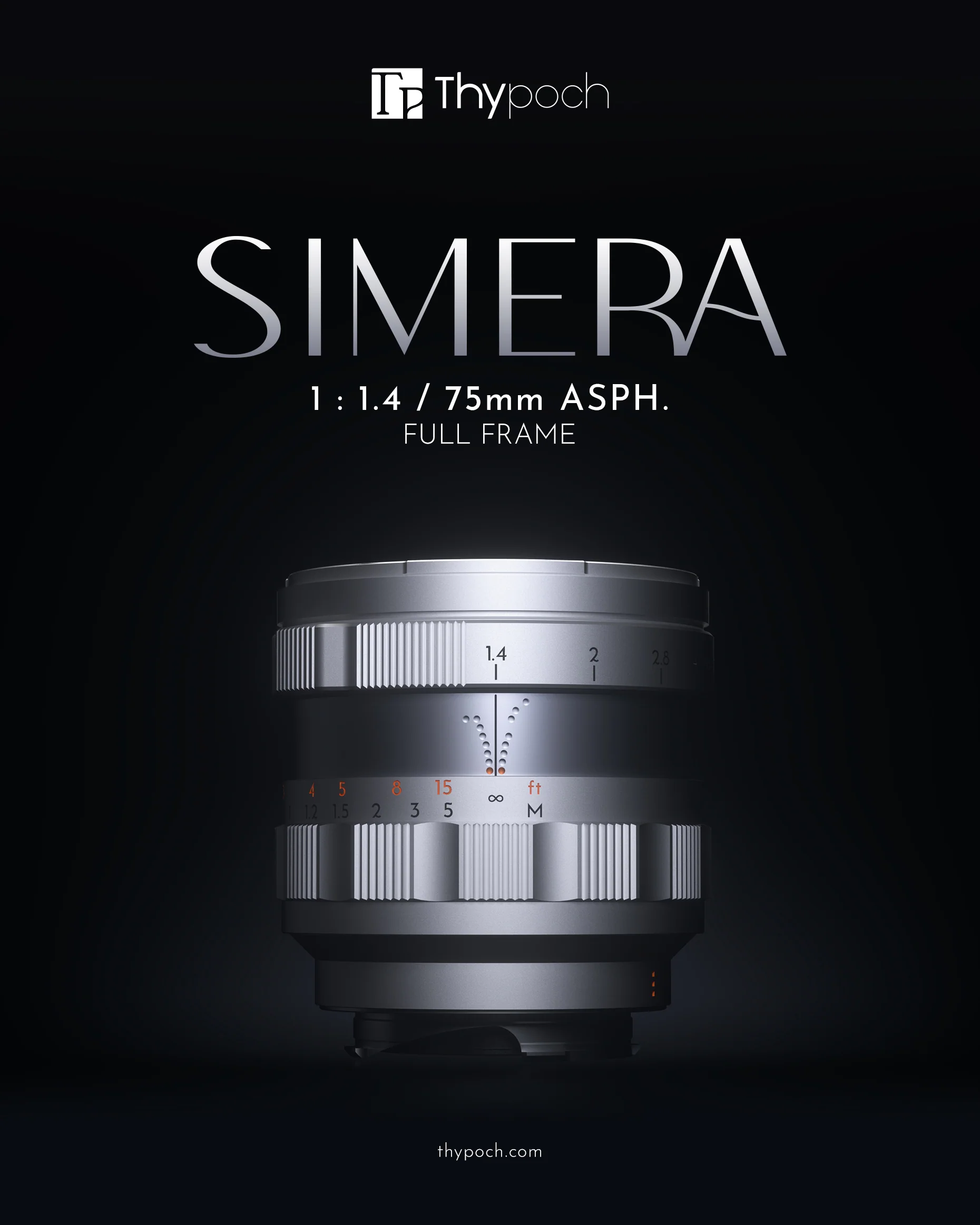 Thypoch Full-frame Photography Lens Simera 75mm f1.4 for Leica M Mount