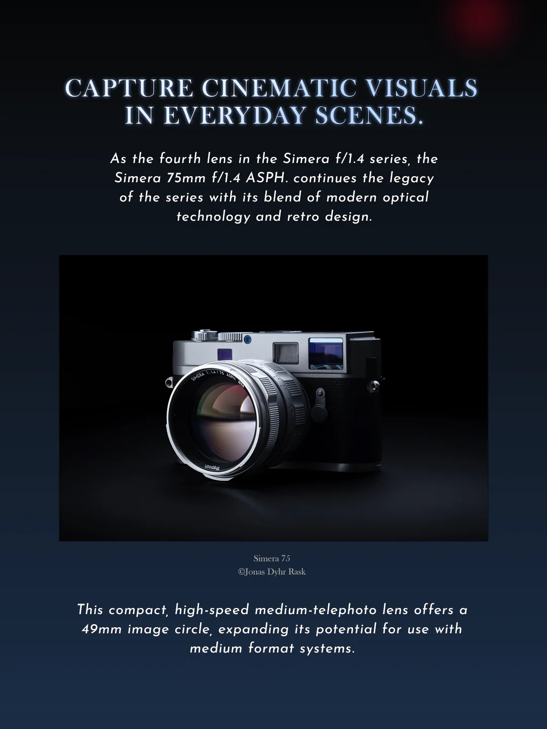 Thypoch Full-frame Photography Lens Simera 75mm f1.4 for Leica M Mount - Image 2